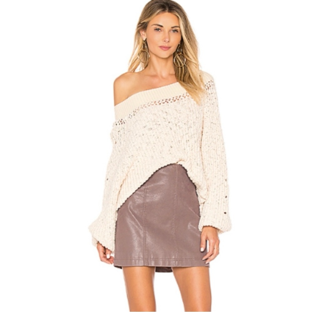 Free People Pandora Boatneck Oversized Sweater